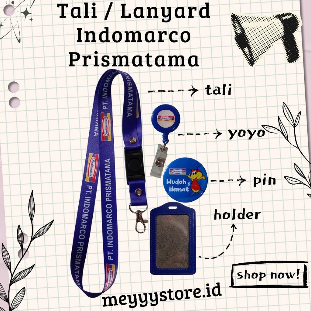 

READYYY Tali Gantungan ID CARD / Lanyard INDOMARCO PRISMATAMA [STOCK MELIMPAH] Termurahhh Harga Grosir!