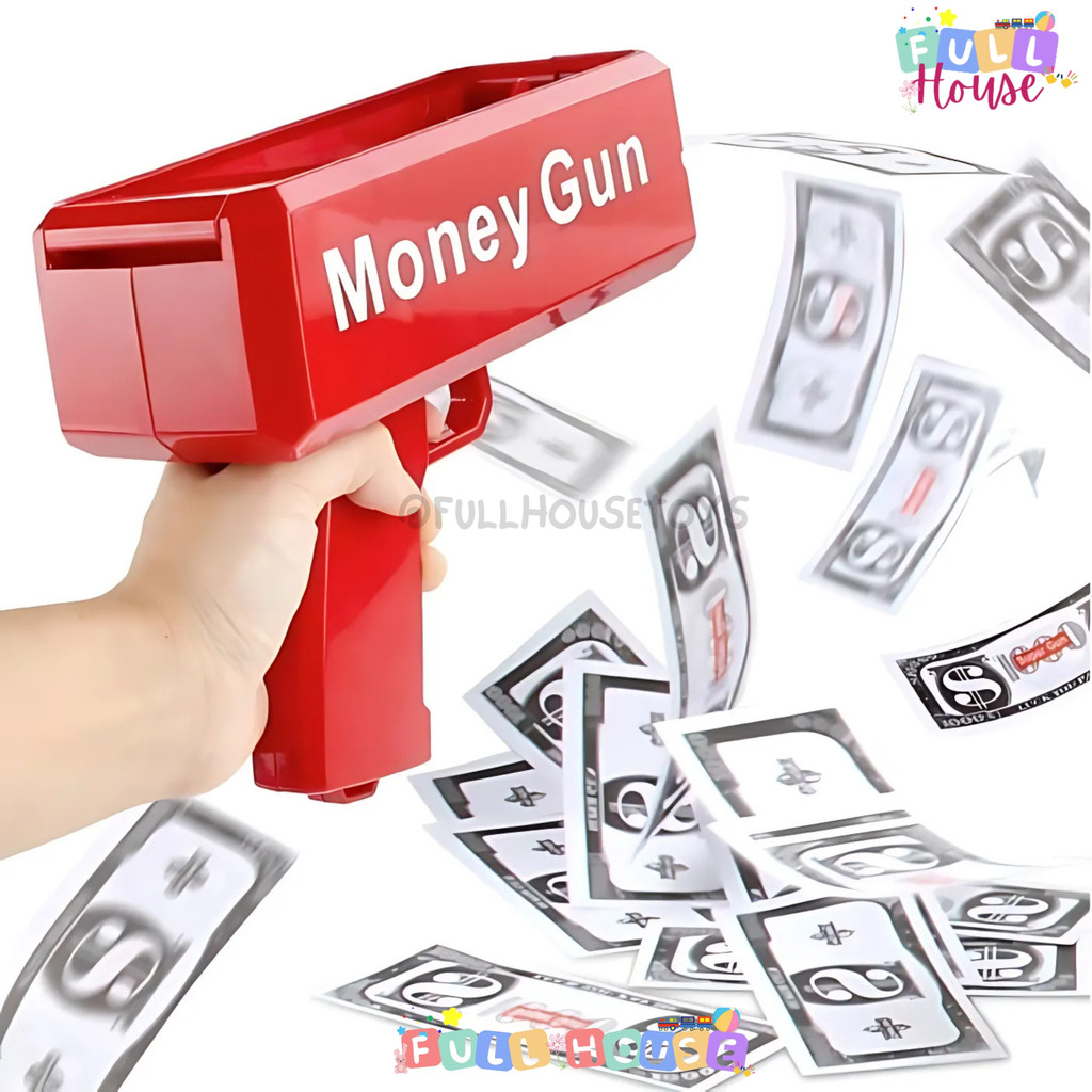 MAINAN ANAK PISTOL UANG MONEY GUN TEMBAKAN UANG MAINAN