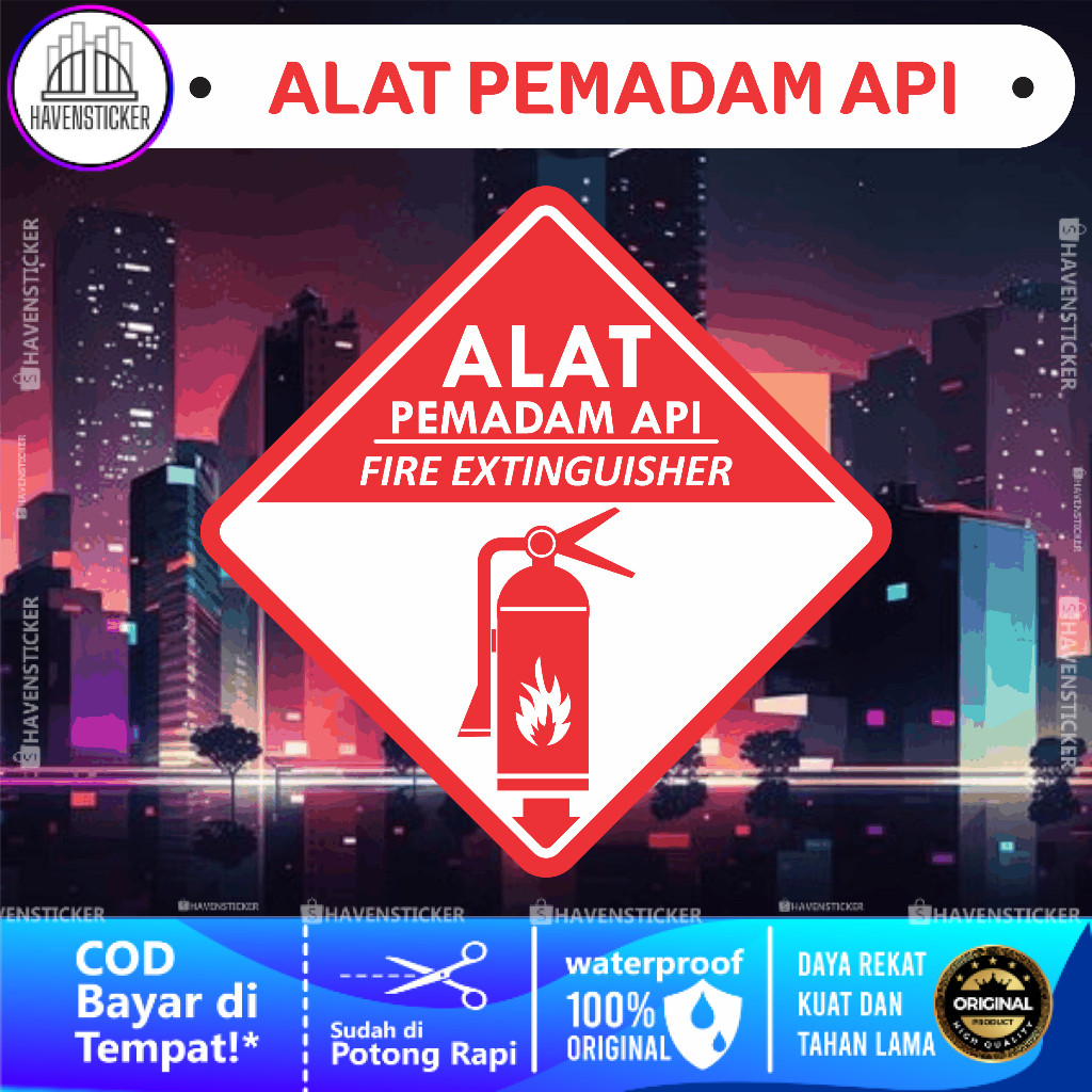 

Stiker Waterproof Petunjuk Alat Pemadam Api Ringan Apar Kotak Laminasi Kilat