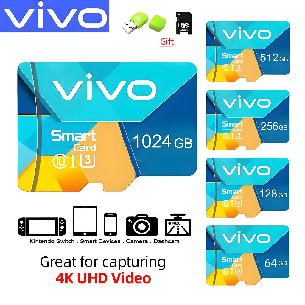 vivo high speed memory Micro Class10 Micro sd sdxc32GB 64GB 512GB 256GB 128GB 1TB 2TB memory card