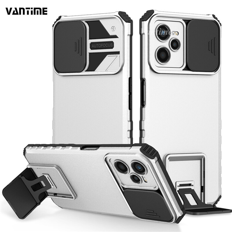 Casing HP Realme Narzo 50A Prime Penutup Kamera Geser Penyangga Kickstand Tahan Guncangan Pelindung 