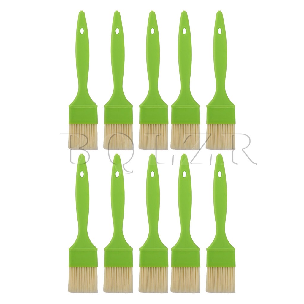 

BQLZR 10 Pcs Small Plastic Handle Paint Brushes Set for Walls Touch Up 2 Inch