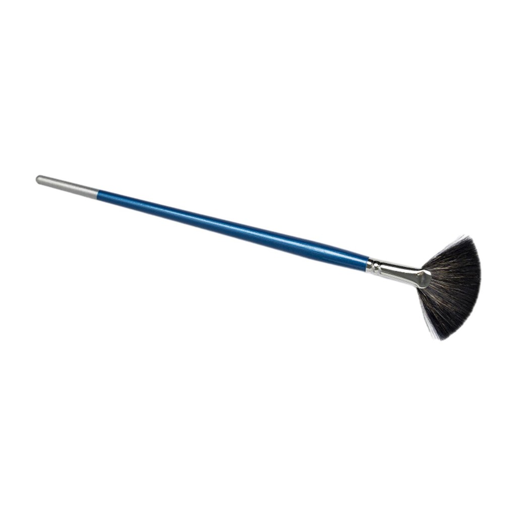 

Fan Paint Brush Drawing and Art Supplies Durable Long Handle Pottery Glaze Brushes for Oil Watercolor Acrylic Gouache Painting