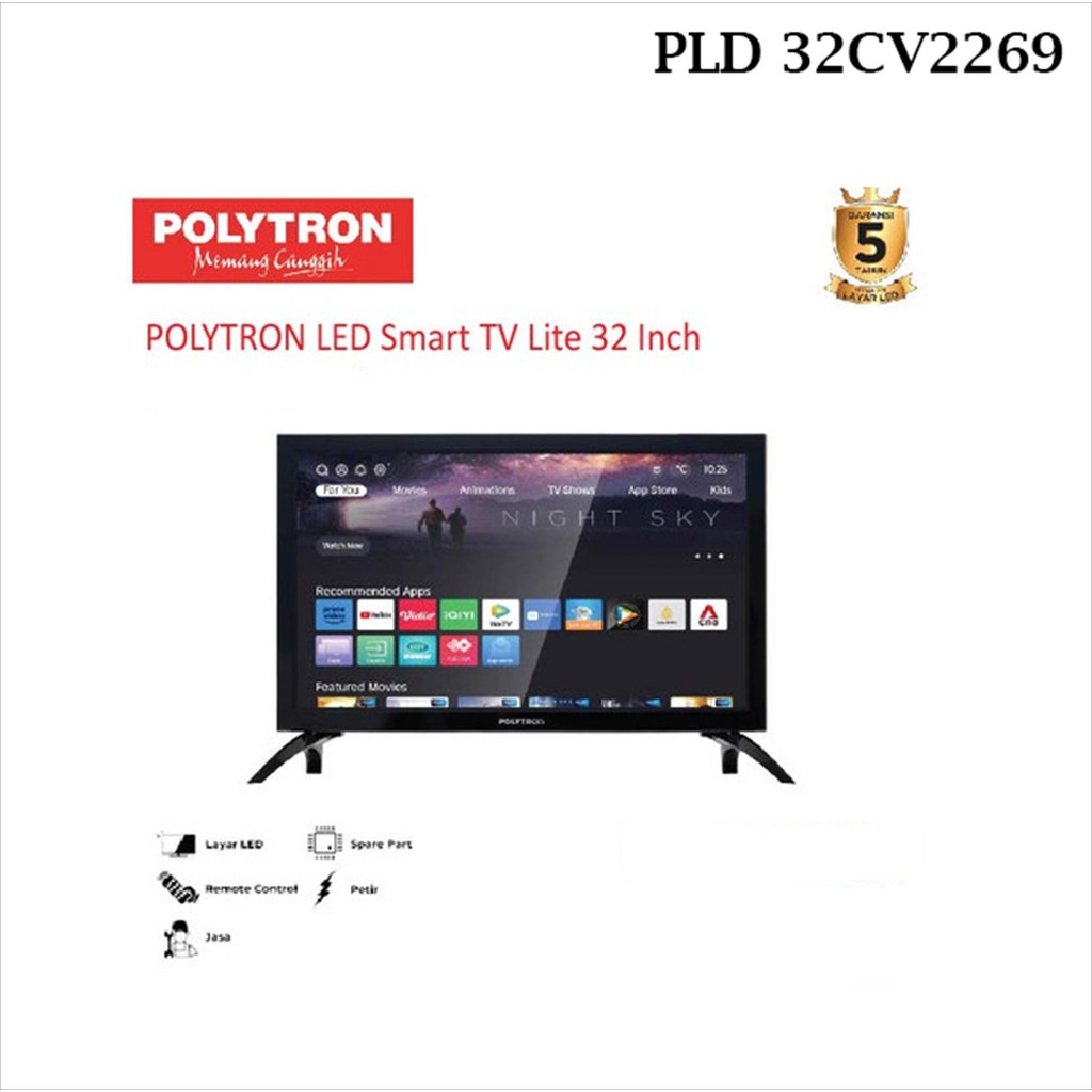 POLYTRON SMART TV 32 INCHI PLD-32CV2269