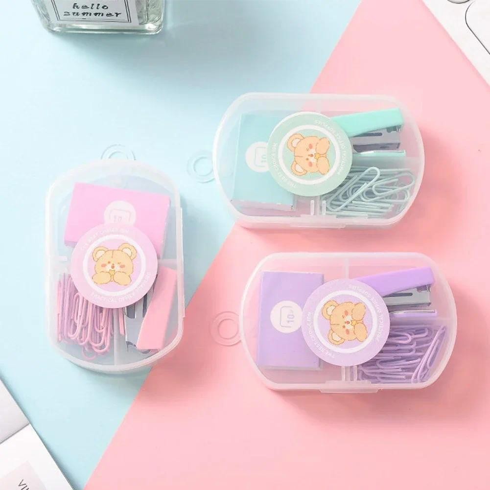 

Makaron Mini Color Metal Stapler Set with Staples Binding Tools Stationery Office School Student Supplies Gifts