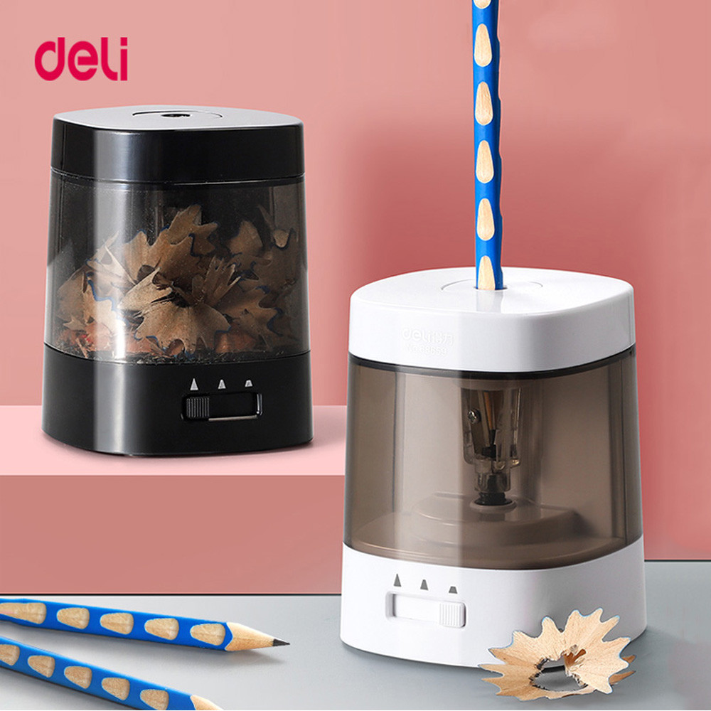 

Deli Electric Automatic Pencil Sharpener 3 Adjustable Modes точилка for differnet Pencils stationery Home Office School Supplie