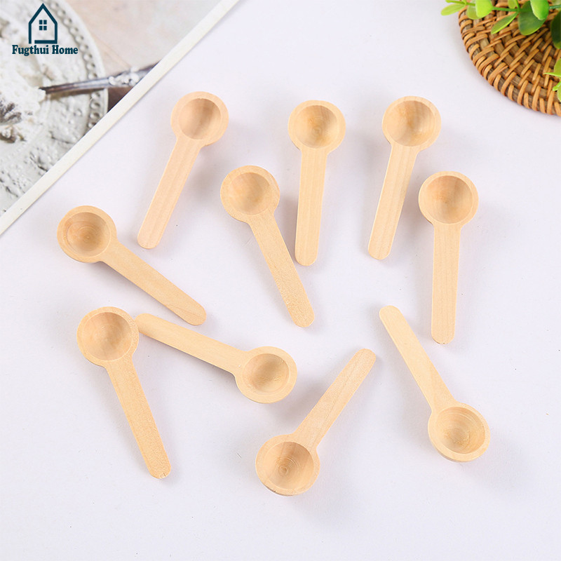 Sendok Madu Kayu Mini Kreatif untuk Anak-anak Sendok Takar Susu Bubuk Sendok Garam Mandi Bubuk Fugth