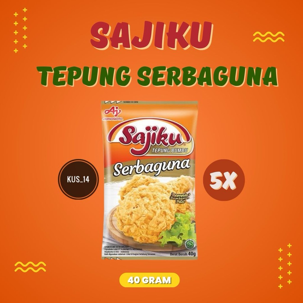 

Sajiku Tepung Serbaguna 40gr isi 5 Pcs