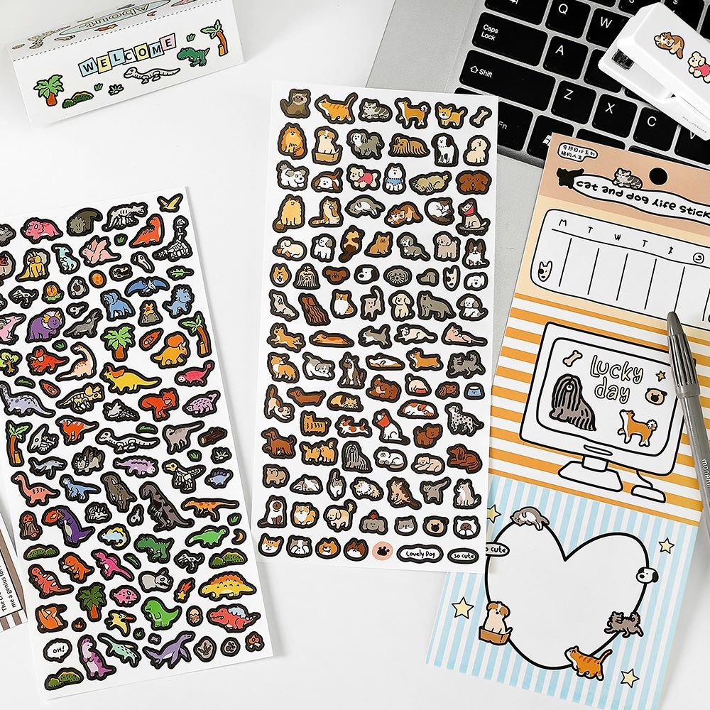 

Super Cute Cartoon Animals Stickers for DIY Albums Diary Decoration Cartoon Scrapbooking Kawaii School Office Stationery