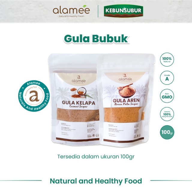 

alamee gula bubuk murni 100 gram gula aren gula kelapa alami murni tanpa bahan tambahan kebunsubur kebunsubur