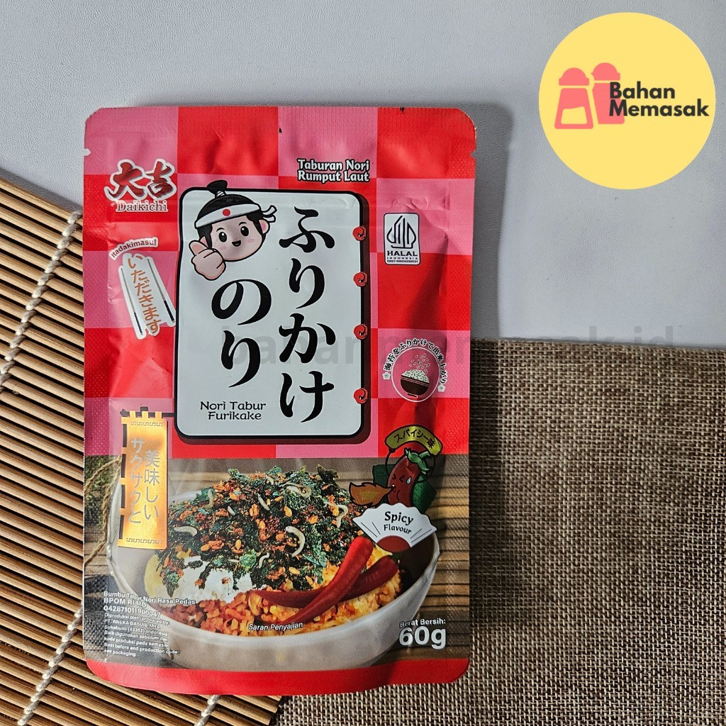 

Daikichi Nori Tabur Furikake Pedas 60 gr Halal Enak