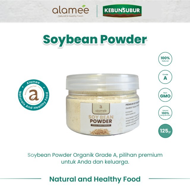 

ALAMEE Soy Milk Bean Powder PREMIUM Bubuk Susu Kacang Kedelai Murni Tinggi Protein Tanpa Gula 125gr kebunsurbur