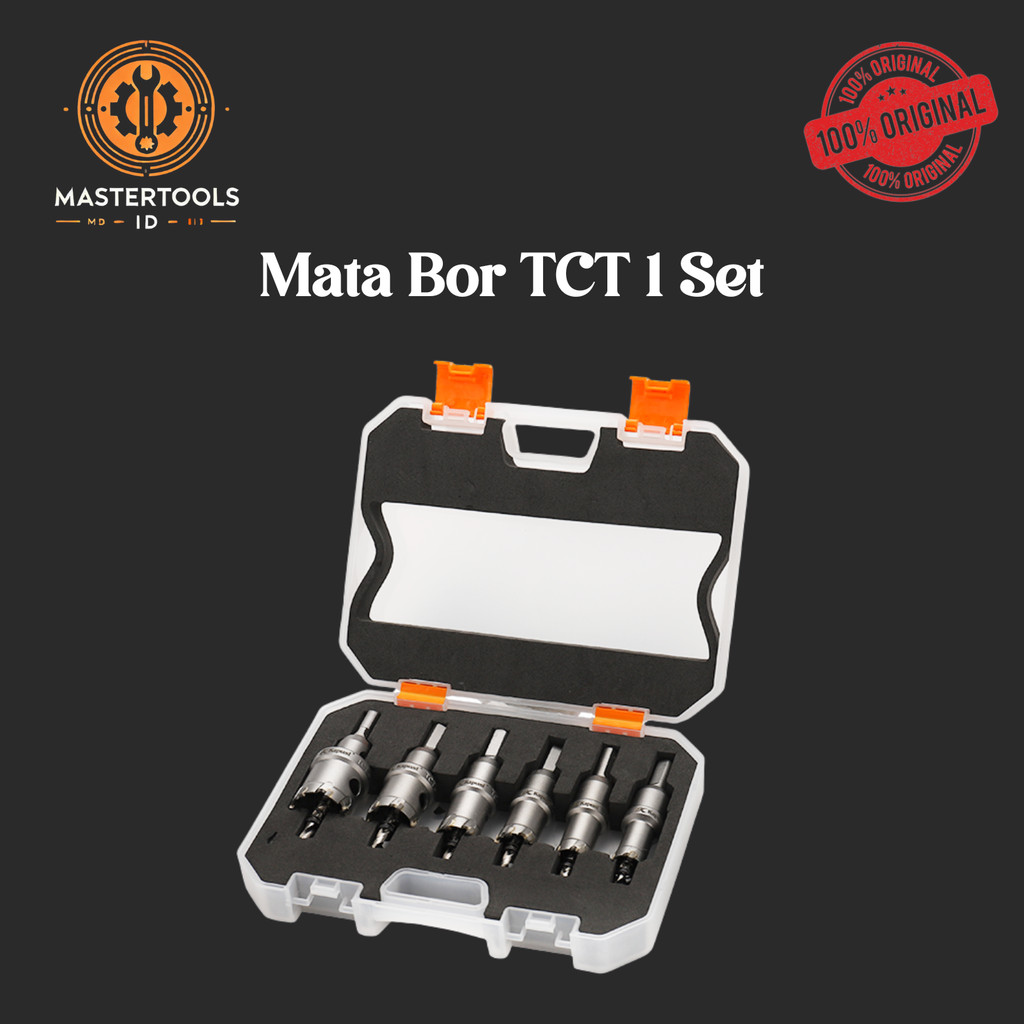 Hole Saw Keras Besi set /HoleSaw Carbide TCT/ /Kayu Hole Saw  Mata Bor Plastik Besi 1set 6pcs