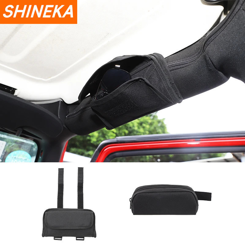 SHINEKA Stowing Tidying For Jeep Wrangler JK JL TJ Multi-Function Glasses Storage Bag Accessories fo
