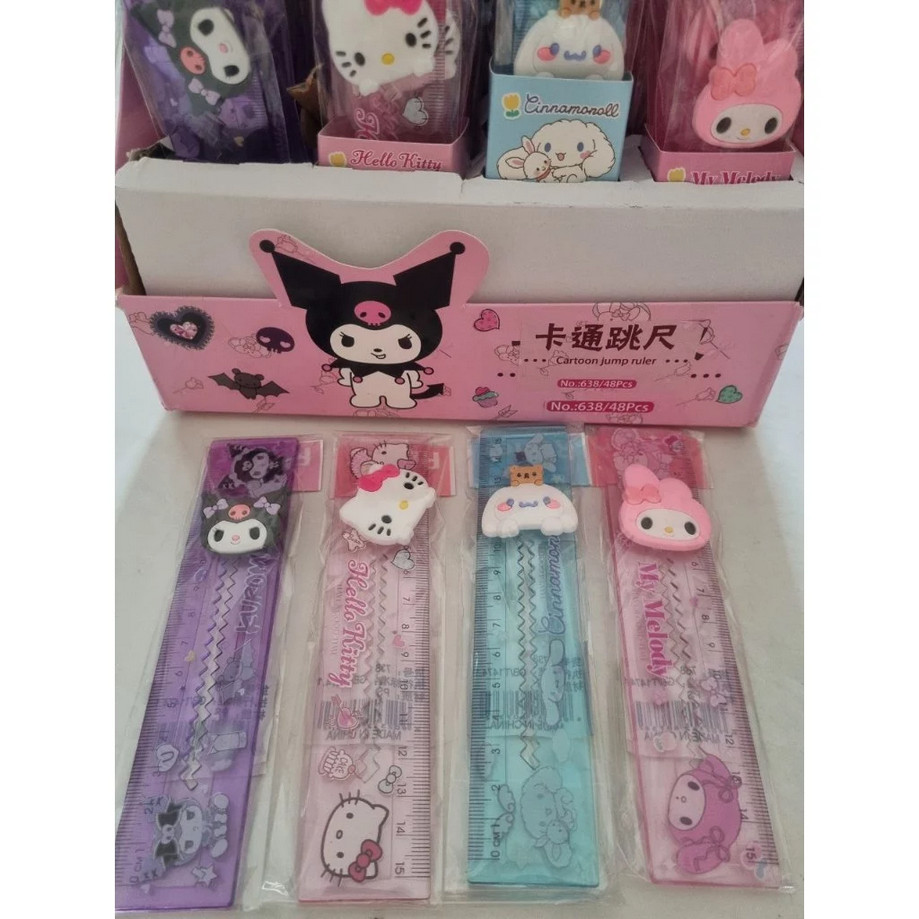 

Fancy Ruler Head Rubber Premium Sanrio Penggaris Motif Sanrio