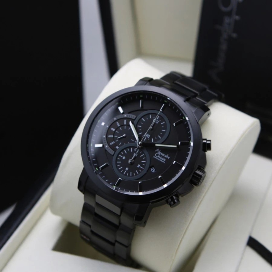 ORIGINAL Jam Tangan Pria Alexandre Christie AC 6350 / AC6350 Garansi 1 Tahun - Stainless Steel