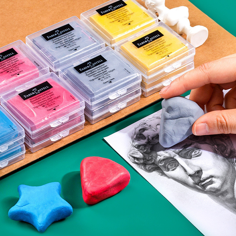 

1pc Faber-Castell Soft Eraser Kneadable Sketch Plasticity Wipe highlight Kneaded Rubber For Art Pianting Design Plasticine Stat
