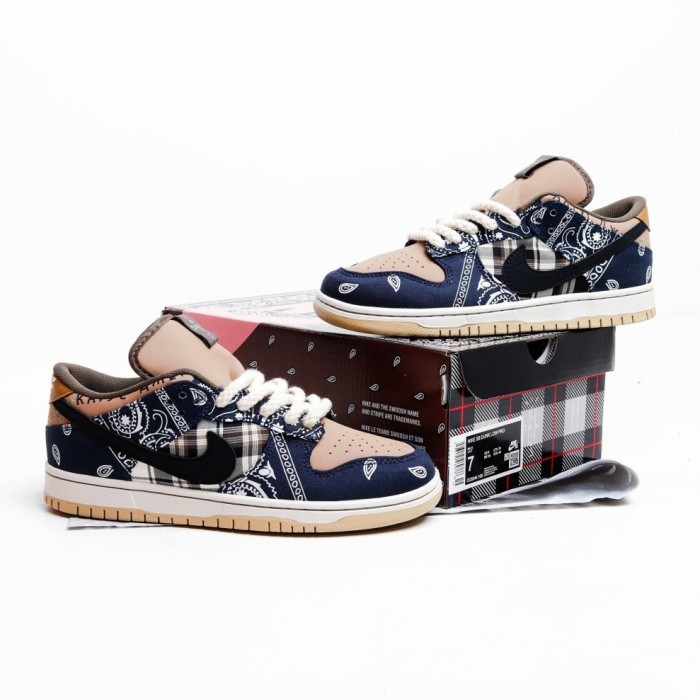 Sepatu SB Dunk Low X Travis Scott Cactus Jack Mocha (100% BNIB) Original Authentic