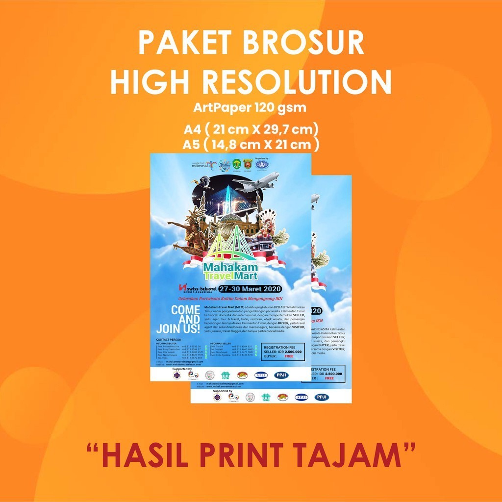 

Paket Cetak Brosur A5 & A4 Art Paper 120gsm HIGH QUALITY