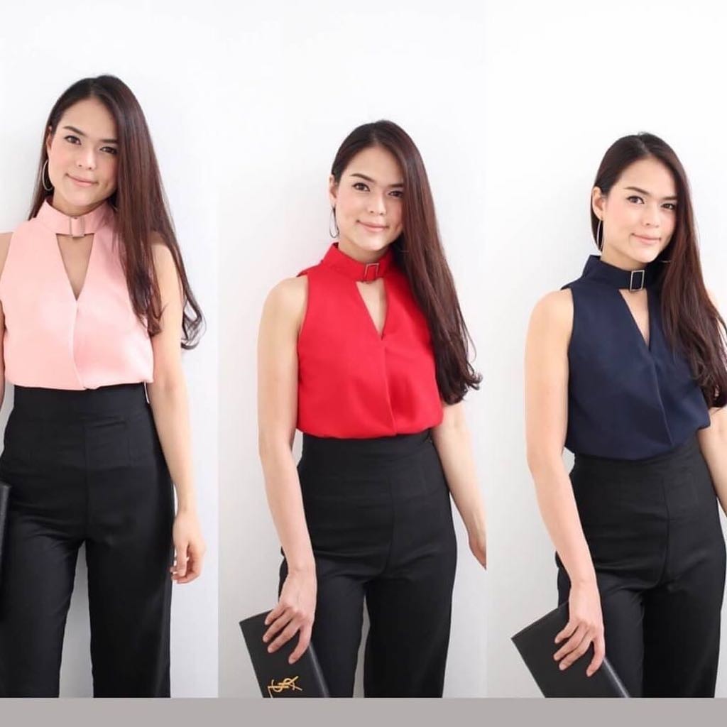 Atasan wanita terbaru blouse wanita katun kekinian korean style atasan yukensi atasan wanita kutung