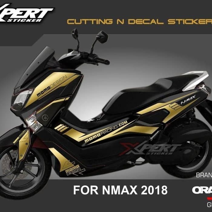 Cuting Stiker NMAX hitam striping Gold striping nmax stripping nmax