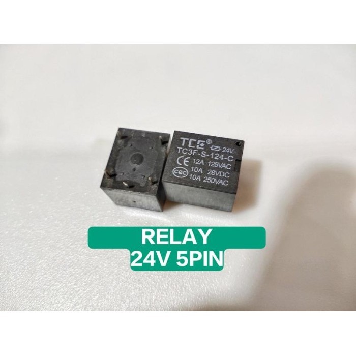 Relay DC 24V 5 Kaki / 24V 5 Pin