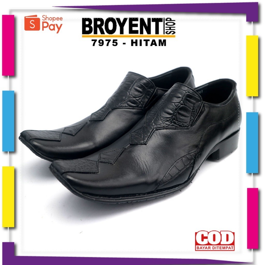 UKURAN SIZE 37 38 39 40 41 42 43 44 45 / Sepatu Pantofel Pria Kulit Asli 7975