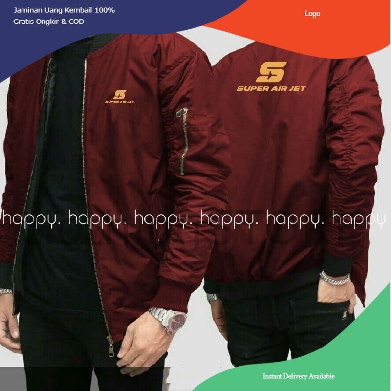 JAKET SUPER AIR JET - JAKET BOMBER SUPER AIR JET - JAKET CUSTOM SATUAN