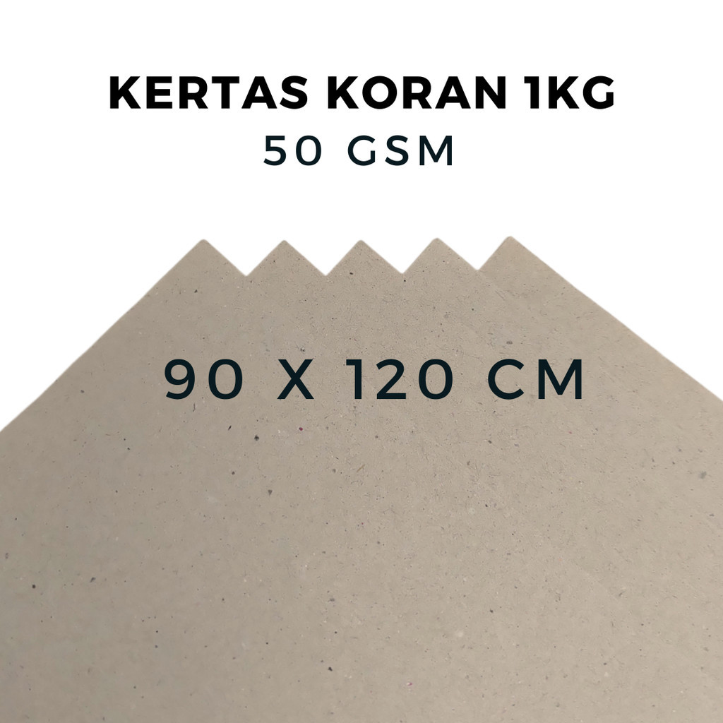 

90x120 cm Kertas Koran Polos 1kg | Kertas Bungkus Polos