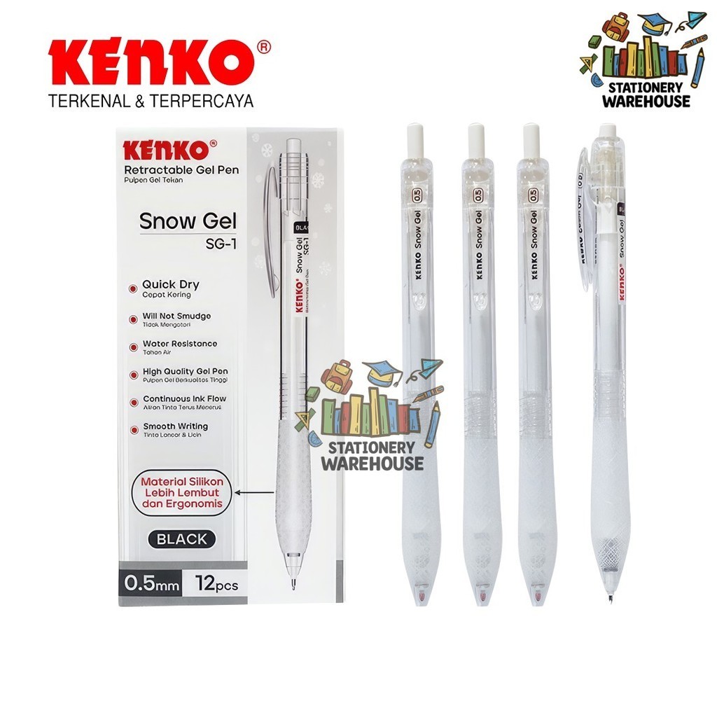 

Gel Pen Pulpen Pena Joyko SG-1 Snow Gel 0.5 mm