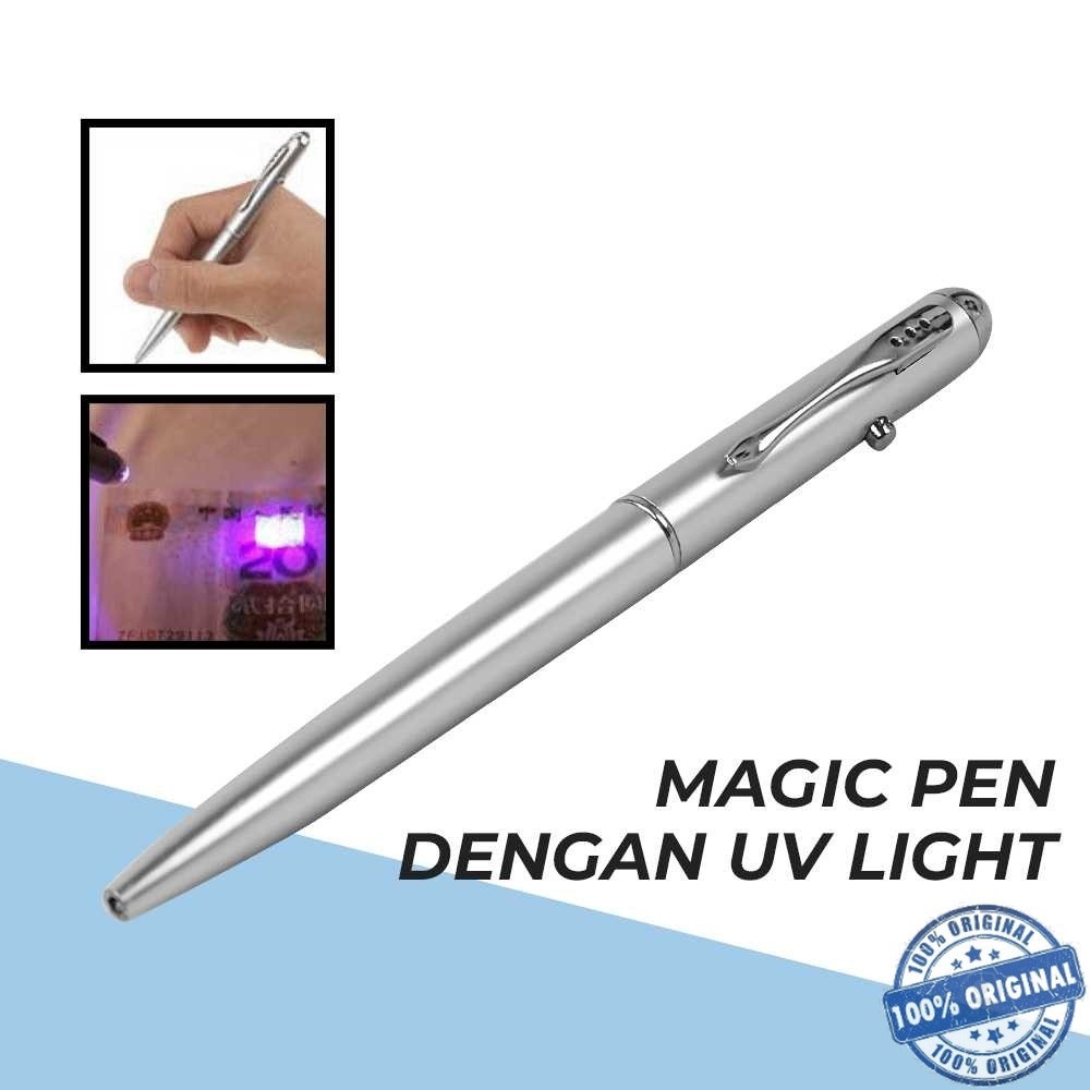 

( Store8 BISA COD ) Pena Tinta Invisible Magic Pen dengan UV Light - HY-0812