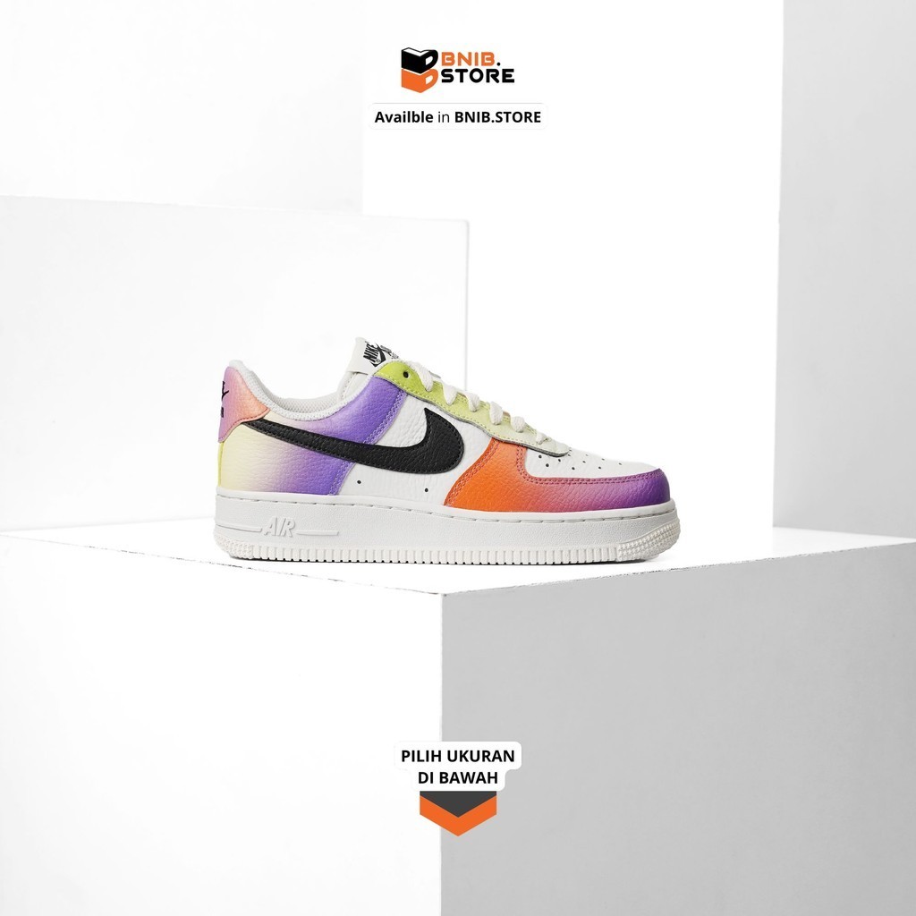 Sepatu Sneaker N I K E Air Force 1 Low 07 Multi Color Gradient Original
