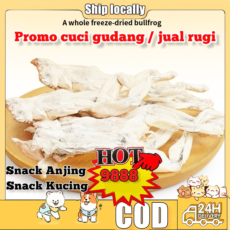 snack anjing  kucing  200g snack anjing  Bekukan Makanan Kering untuk Hewan Peliharaan Katak Lembu