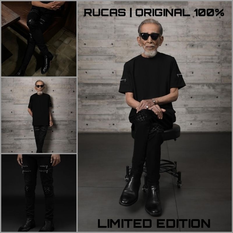 Celana RUCAS DIAMOND Leather Jeans | The Grand Combination Short | Rucas Season 13 Caviar Platinum S