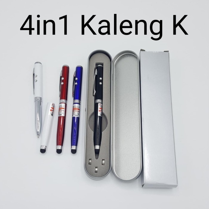 

Thosti Pulpen Laser 4 In 1 Kaleng + Custom Grafir Laser Nama / Logo 1 Sisi - 4in1 Kaleng M