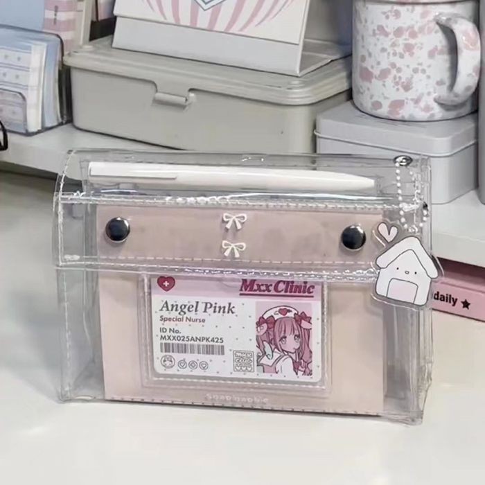 Bag Tas Pensil PVC Transparan Tas Penyimpanan Tas Alat Tulis Tas Pensil Kapasitas Besar