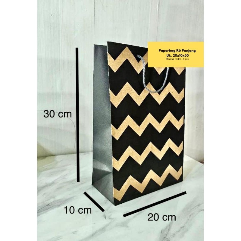 

NEEDS By NL Paper bag Motif ukuran 20x10x30 | R6 Panjang Zigzag
