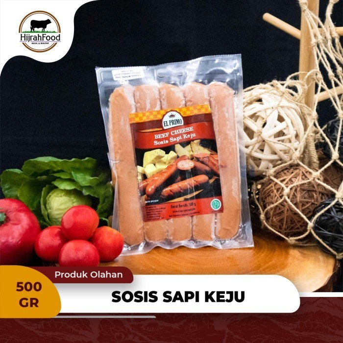 

El Primo Beef Cheese 500 gr Sosis Sapi Keju Halal