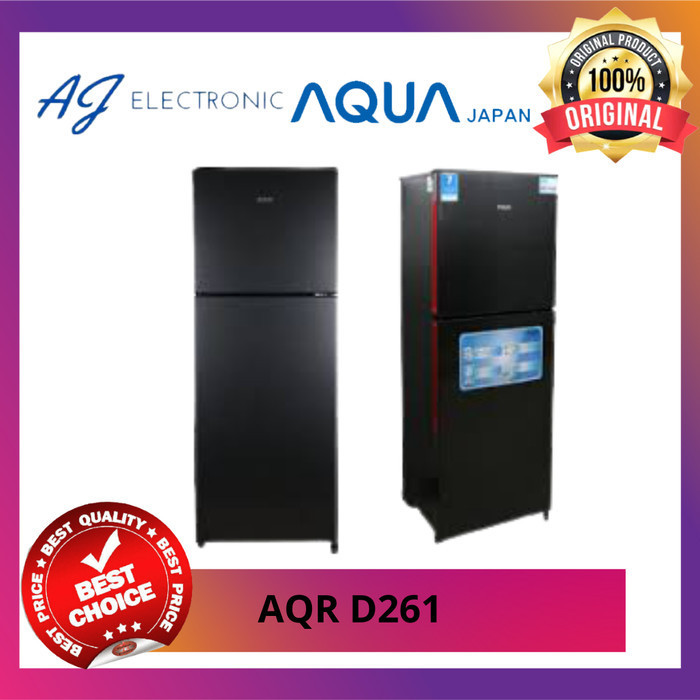 KULKAS AQUA AQR-D261DS / AQRD261DS / AQR D261 DS , 2 PINTU