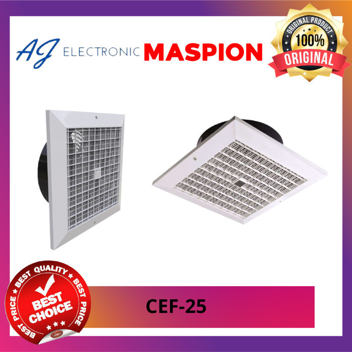 MASPION EXHAUST FAN CEF-25 / CEF25 , PLAFON CEILING / HEXOS CEF25