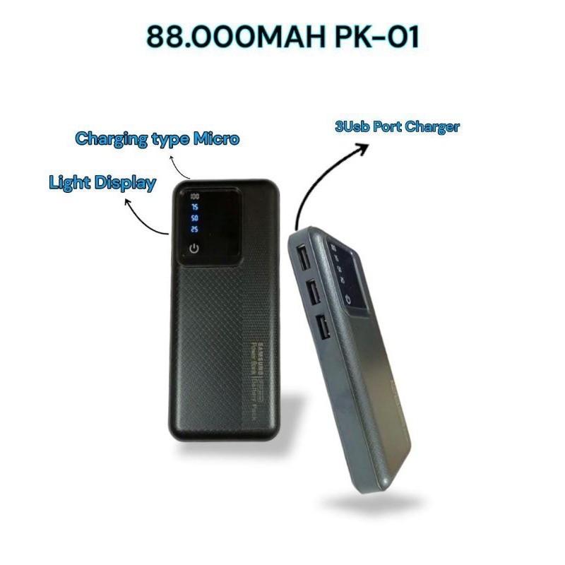 POWER BANK 88.000 MAH DIGITAL KUALITAS BAGUS