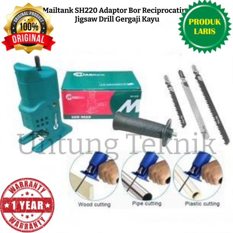 Adaptor Bor Reciprocating Jigsaw Drill Gergaji Kayu