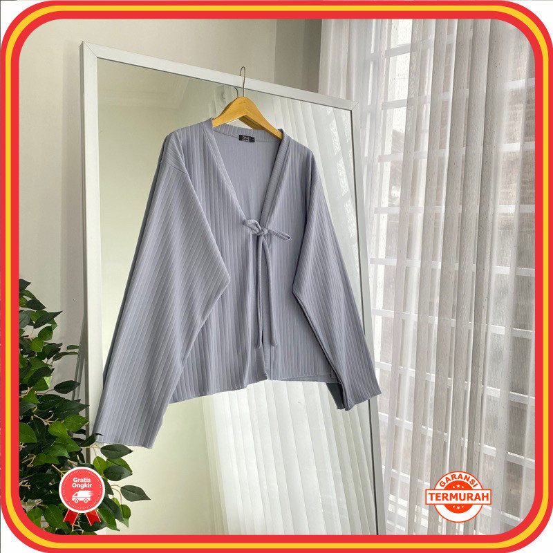 Outer Baju Wanita Cantik Kekinian Korean Style / Sadhira Crop Cardigan Jumbo-Outer Bigsize-by Omah M