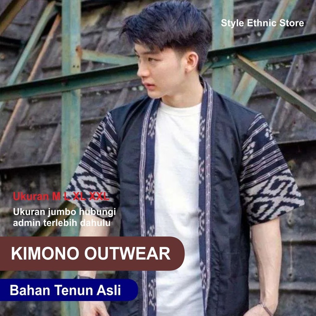 STYLE ETHNIC KIMONO TENUN MODERN BAJU WISATA KEKINIAN BAJU KONDANGAN PRIA DAN WANITA