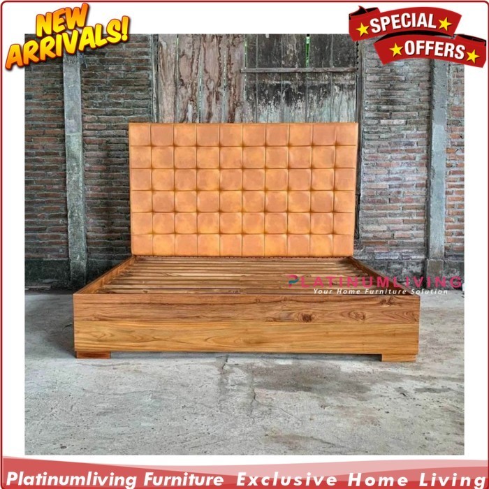 tempat tidur minimalis jati jepara dipan jati full busa dipan divan jati