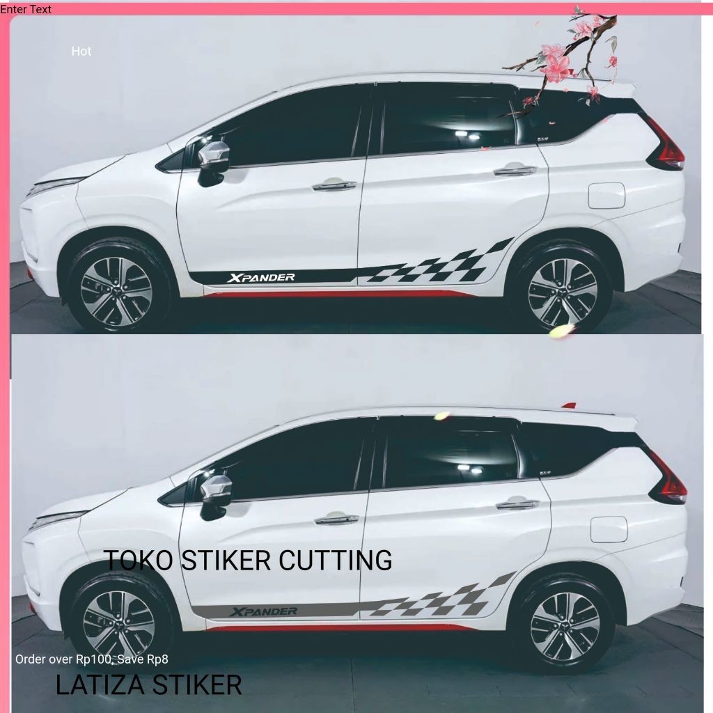 CUTING STIKER MOBIL STIKER LIS STRIPING MOBIL Stiker Cutting Mobil Xpander Ultimate Aksesoris Avanza