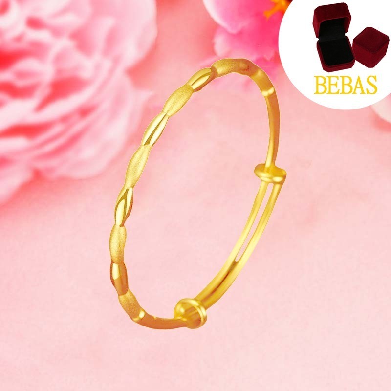 HONGXI-Gelang Emas Push-Pull Olive Pasir Ringan Bracelet Cina Au999