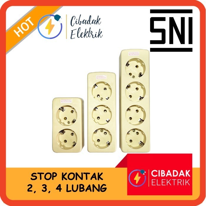 STOP KONTAK MODEL UTICON 2 / 3 / 4 LUBANG MERK ASABER / SUDAH SNI