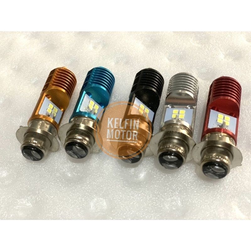 [ FURMOTOR ] BOLA LAMPU LED UTAMA DEPAN MOTOR 8 MATA 1 PCS H6 AC DC MATIC BEBEK METIK METIC SUPER TE