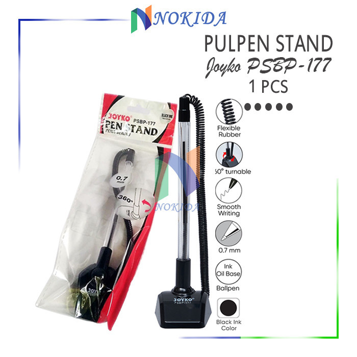 

Nokida Pulpen Stand Joyko PSBP-177 [1 Pcs] / Pena Berdiri / Bollpent Meja Kantor / Bopen Tempel Meja Joyko Hitam